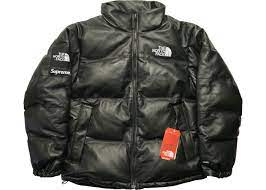 Supreme The North Face Leather Nuptse Jacket Black In 2021 The North Face Nuptse Jacket Jackets