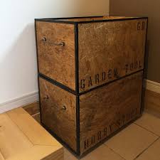 ステンシル初心者 osb合板 diy briwax 木箱 などのインテリア実例 2015 07 07 14 09 43 roomclip ルームクリップ osb合板 木箱 インテリア 実例