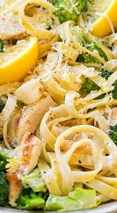 Lemon Fettuccine Alfredo With Grilled Chicken And Broccoli Best Pasta Recipes Poultry Recipes Main Dish Recipes