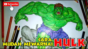 Hulk smash coloring pages at . Cara Mudah Mewarnai Hulk Avengers Endgame Cara Menggambar Hulk Youtube