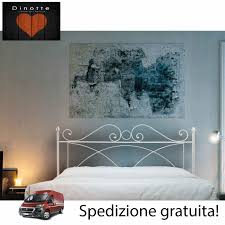 Letto singolo in ferro battuto bianco alice. Di Notte Store Letto In Ferro Battuto Matrimoniale Sabrina Bianco Satinato