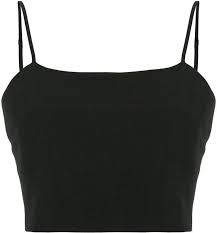 T By Alexander Wang Cropped Spaghetti Strap Top Farfetch Black Spaghetti Strap Top Spaghetti Strap Top Strap Tops