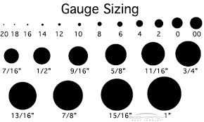 earring plug sizes ear plugs sizes know the correct gauge