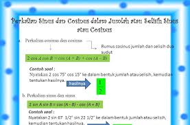 Contoh Soal Rumus Jumlah Dan Selisih Sinus Dan Cosinus Dapatkan Contoh