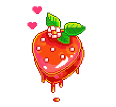 Image result for strawberry pixel art