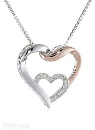 Necklaces Page 29 Popstylz Womens Diamond Necklace Heart Necklace Diamond Pendant