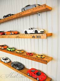 This is my 2nd version of the track, extended. Yardstick Shelves On Heidi Claire Blog A Great Way To Display Model Cars In Boy S Room Hot Wheels Storage Toy Car Storage Cars Room