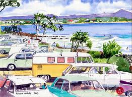 A Quick Watercolour Of Noosa Heads In The Late 1960s By Kevin Rogers Watercolor Artwork Watercolor Artwork