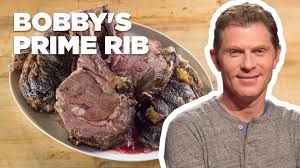 A perfectly cooked prime rib is one of the grandest holiday roasts, but only if you cook it perfectly. Bobby Flay Makes Prime Rib With Red Wine Thyme Butter Sauce Food Network Youtube