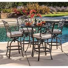 San Paulo 5 Piece Patio Bar Height Dining Set In 2020 Outdoor Bistro Set Patio Set Outdoor Furniture Sets