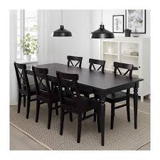 Ingatorp Extendable Table Black Length 61 Ikea Black Dining Room Table Dining Table Black Black Dining Room