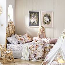 Adairs Kids Fleur Harris Woodland Quilt Cover Set Woodland Bedroom Kids Woodland Kids Room Girls Woodland Bedroom