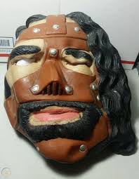 Leather mankind mask 100% handmade replica made by real high quality leather with adjusted elastic straps this item is a handmade product designed & made by myself. Wwe Wwf Vintage Mankind Mask Original Great For Halloween 1833091165