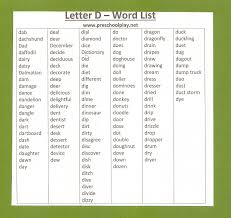 This includes, but is not limited to, congenital agammaglo. Letter D Word List Preschool Play