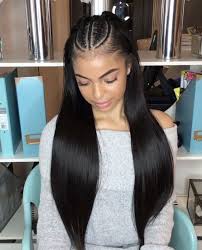 Long Straight Weave And Lace Wigs Hairstyles For Black Women How To Lace Wig Hairstyle Virgin Brazilian Straight Hair Wig Hairstyles Straight Weave Hairstyles