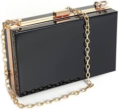 Maybe you would like to learn more about one of these? Wjcd Women Clear Purse Acrylic Clear Clutch Bag Shoulder Handbag With Removable Gold Chain Strap Black Handbags Amazon Com