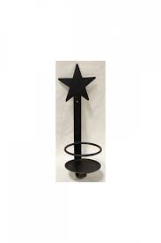 The perfect way to lend warmth and an unrivalled sense of welcome to your home, our candle holders are wonderfully diverse in design. Star Wall Sconce 4 Jar Candle Holder Wrought Iron Black Country Primitive Rustic Decoration