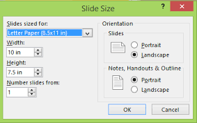 Orientation means the relative position of the page when you're looking at it: Change The Page Layout Powerpoint