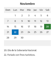 Que Feriados Tendra Noviembre