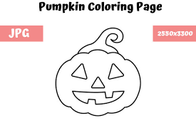 Coloring is essential to the overall development of a child. Pumpkin Coloring Page For Kids Grafik Von Mybeautifulfiles Creative Fabrica