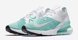 Nike Air Max 270 Flyknit Igloo Clear Emerald White Sizes 8 12 Women S Ah6803 301 Nike Lowtop Nike Air Shoes Nike Air Max Womens Athletic Shoes
