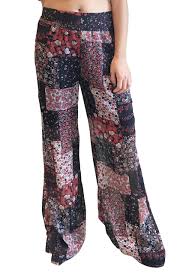 Check spelling or type a new query. Black Red Patchwork Pattern Palazzo Pants Flare Leg Bell Bottoms 100 Viscose Rayon 5dollarfash Hippie Chic Boho Style Boho Fashion Clothes For Women