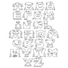 Here's the definition as well as variations and examples of use. Monster Alphabet Coloring Babadoodle