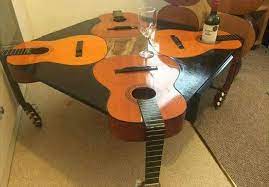 Part of music star part 2 set, 4 color variations. Guitars Made Into Coffee Table Music Furniture Woodworking Wood Woodworking Workshop