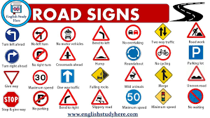 Traffic merging from left ahead. Road Signs And Traffic Symbols English Study Here Traffic Symbols Traffic Signs And Meanings Road Signs