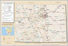 Large detailed tourist map of colorado. Map Of The State Of Colorado Usa Nations Online Project