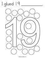 This is a digital download right after purchase is confirmed. Number 19 Coloring Pages Twisty Noodle