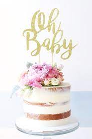 Oh Baby Cake Topper Ideas For Bohemian Baby Showers Photos Oh Baby Cake Topper Baby Shower Cakes Girl Baby Cake Topper