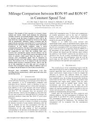 Although ron 95 is cheaper, the. Pdf Mileage Comparison Between Ron 95 And Ron 97 In Constant Speed Test