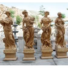 Modern Sanat Mermer Taş Dört Mevsim Seks Kadın Tanrıça Heykeli Bahçe için  -Çin Dört Sezon Allah Heykeli Ve dört Sezon Mermer Heykeli fiyat