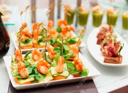 I love finger food appetizer recipes! Shrimp Appetizers On Banquet Table Small Depth Of Field Stock Photo Picture And Royalty Free Image Image 34201345