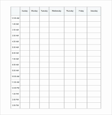 New 34 Sample Excel Chart Time Schedule Thebuckwheater Com