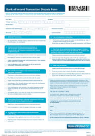 An atm card gives you instant access to your funds. Bank Of Ireland Transaction Dispute Form Fill Online Printable Fillable Blank Pdffiller