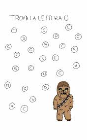 Trova La Lettera C Chewbacca Attivita Di Alfabetizzazione Immagini Di Scuola Pratica Della Scrittura