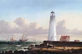 Clark S Point Light, New Bedford Painting by William ...