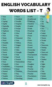 words that start with t 330 popular starting letter love english in 2021 vocabulary learn 