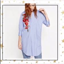 Zara Dresses Zara Womens Sm Striped Embroidered Shirt Dress Poshmark Take your pick from our edit of chic little black dresses and glamorous maxi length gowns. zara women s sm striped embroidered shirt dress