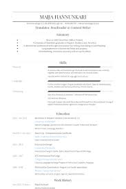 Translator Resume samples - VisualCV resume samples database