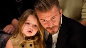Harper Beckham plays soccer in David Beckham Instagram photo