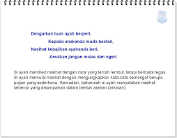 Bahasa Melayu Tingkatan 2 Syair Nasihat Penghujung Thamarat Al Muhimmat
