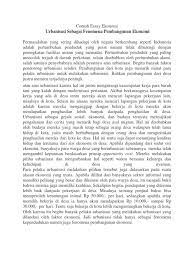 Contoh esai politik bersih untuk indonesia yang lebih baik. Contoh Essay Ekonomi Docx