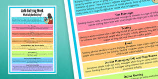 Editable Anti Bullying Week What Is Cyber Bullying Poster Preventing and responding to cyberbullying. twinkl