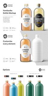 Kombucha Bottle Mockup In 2020 Bottle Mockup Kombucha Bottles Bottle