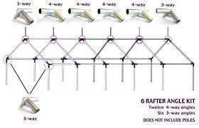 Check spelling or type a new query. 4 Rafter Canopy Fittings New 12 Pc Angle Kit For Diy Wall Tent Frame Outdoor Sports Tents