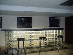 Basement Bar Designs Glass Blocks