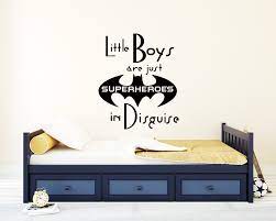 Little boy bedroom wall art. Wall Sticker Kids Bedroom Quotes Little Boys Are Just Superheros Wall Art Decal Home Decoration Kids Boys Wall Stickers Ny 280 Wall Sticker Boys Wall Stickerswall Art Decals Aliexpress